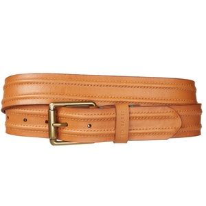 Ted Baker London 'Sumtime' Pipe Stitched Leather Belt- Tan Color- Sizes 32 & 34